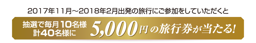 2017N11`2018N2o̗sɂQĂƒIŖ10l v40l5,000~̗sI