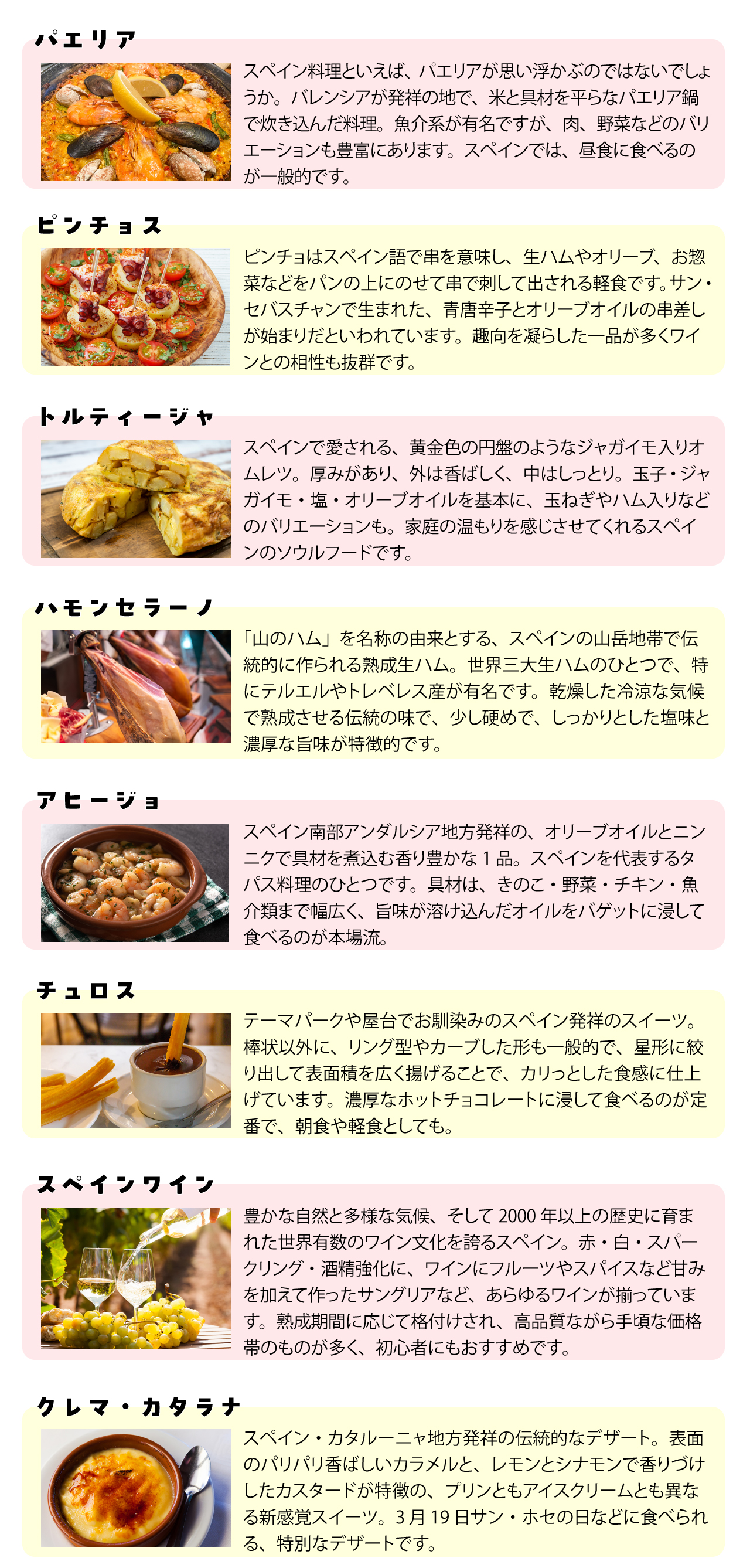 スペインおすすめグルメ