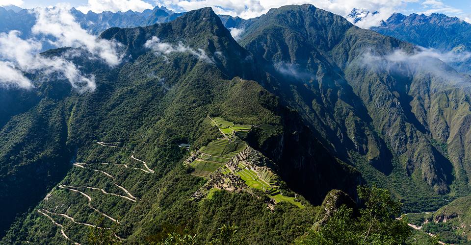 ワイナピチュから望むマチュピチュ（イメージ）