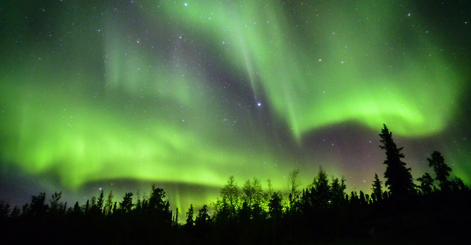 イエローナイフのオーロラ（イメージ）