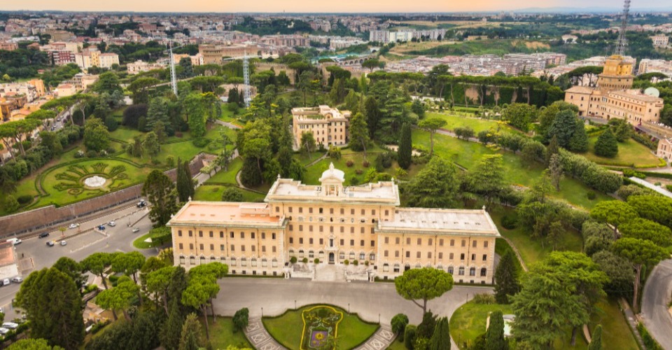 バチカン庭園（空撮・イメージ）