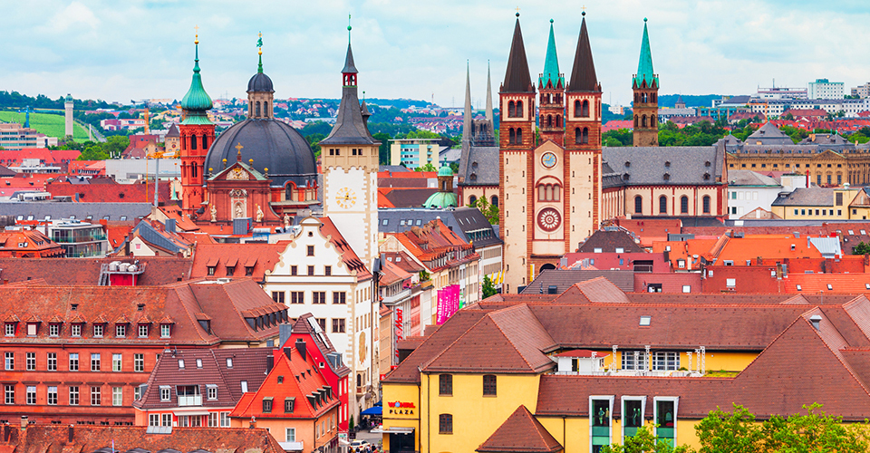 ロマンチック街道の北の起点・ヴュルツブルク（イメージ）