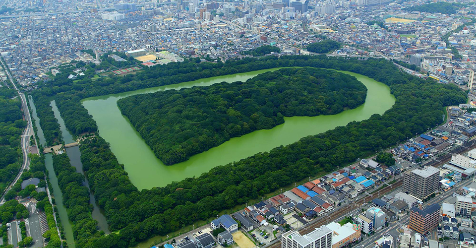 仁徳天皇陵古墳（空撮・イメージ）