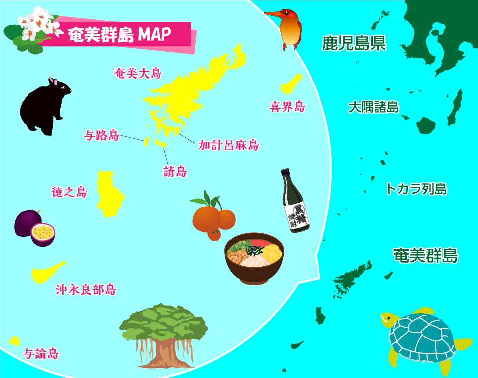 奄美諸島マップ