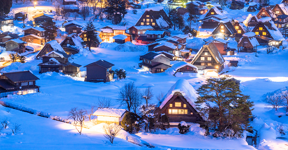 白川郷ライトアップ(イメージ)