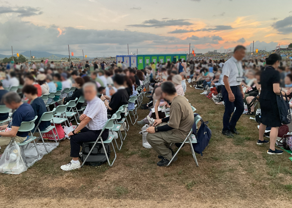 「長岡まつり大花火大会」B会場・イス席（イメージ）