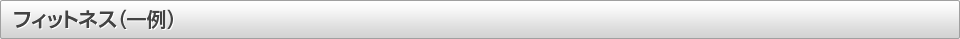 フィットネス(一例)