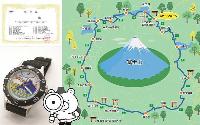 地図・完歩証・オリジナル時計