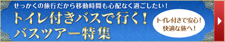 トイレ付きバスで行く！バスツアー特集