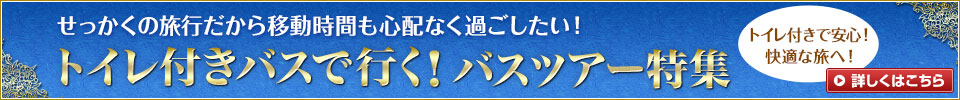 トイレ付きバスで行く！バスツアー特集