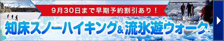 知床スノーハイキング&流氷遊ウォーク