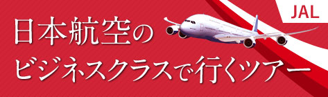 日本航空のビジネスクラスで行くツアー