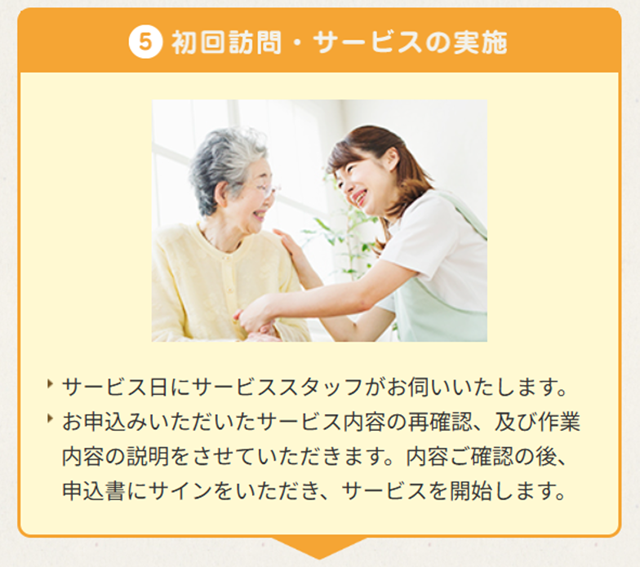 5.初回訪問・サービスの実施
