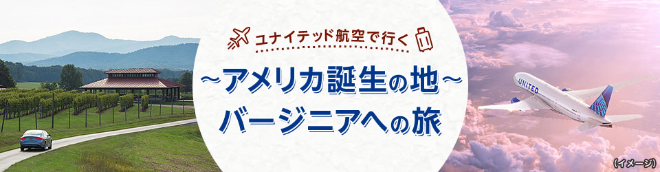 ユナイテッド航空で行くバージニアへの旅・ツアー