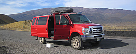 山頂までご案内する車両の一例のイメージ