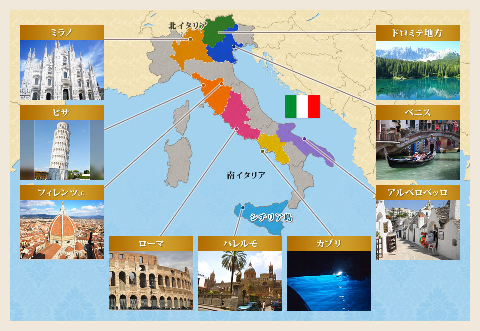 イタリア観光地MAP