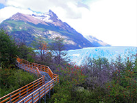 ペリトモレノ氷河の展望デッキ（イメージ）