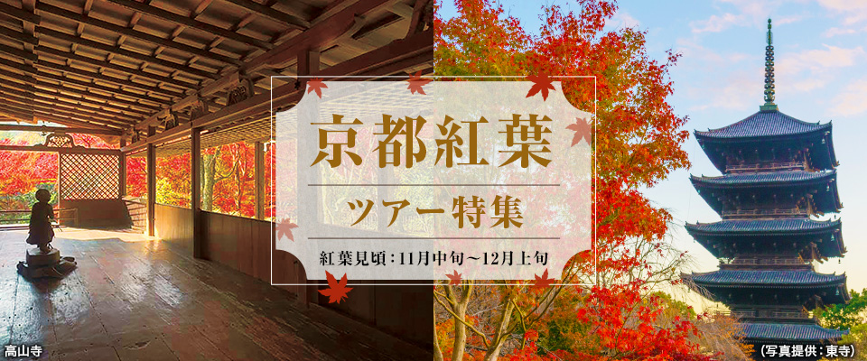 【東京23区発】京都紅葉バスツアー・旅行2024