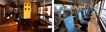 ［左］車内　［右］車内（イメージ）