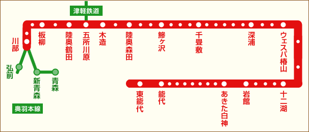 五能線 路線図