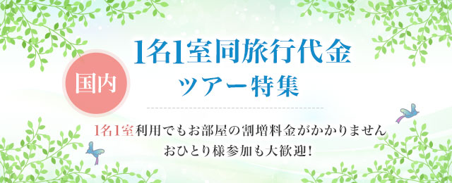 【多摩・西東京発】1名1室同旅行代金　国内旅行・ツアー