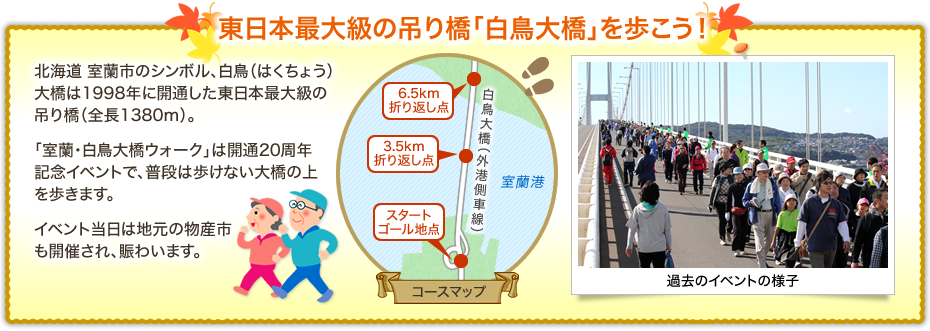 東日本最大級の吊り橋「白鳥大橋」を歩こう！